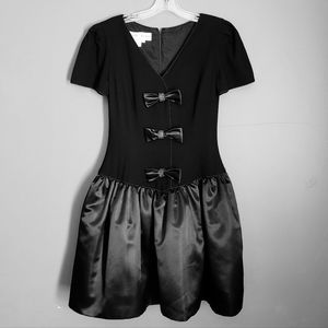 Vintage 80s-90s Lillie Rubin Retro Whimsical Puff Sleeves V-neckline. Size 12